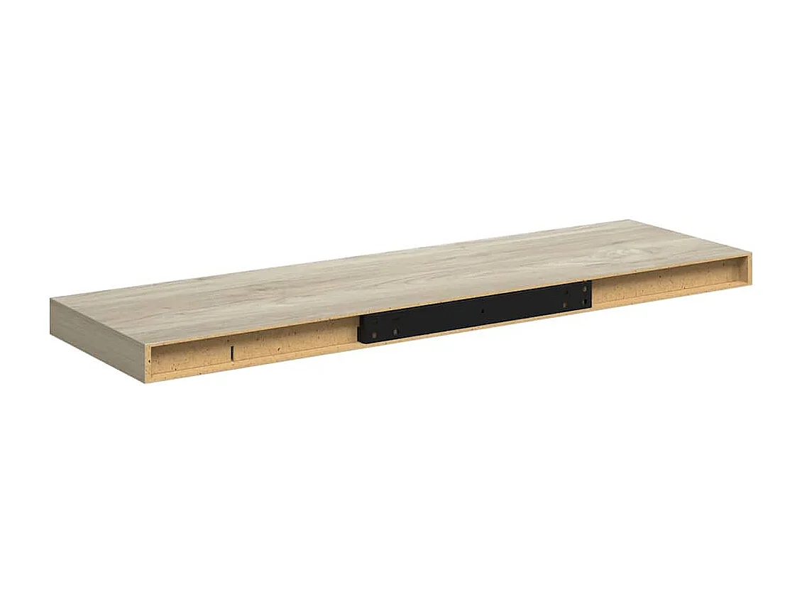 Prateleiras parede suspensas 2 pcs 80x23,5x3,8cm MDF carvalho