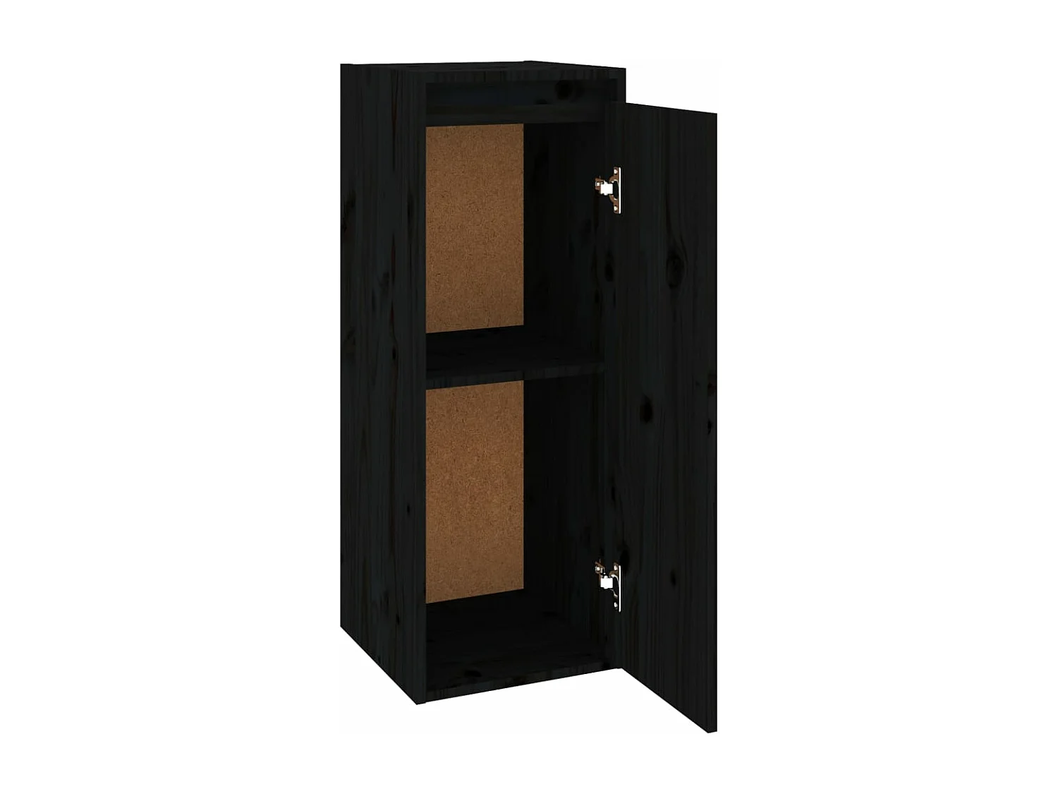 Armário de parede 30x30x80 cm pinho maciço preto