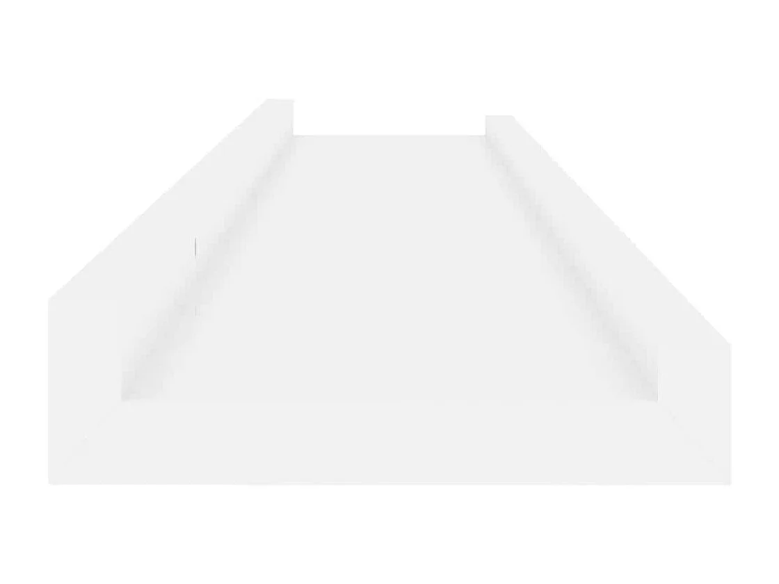 Mensole da Parete 4 pz Bianco Lucido 80x9x3 cm