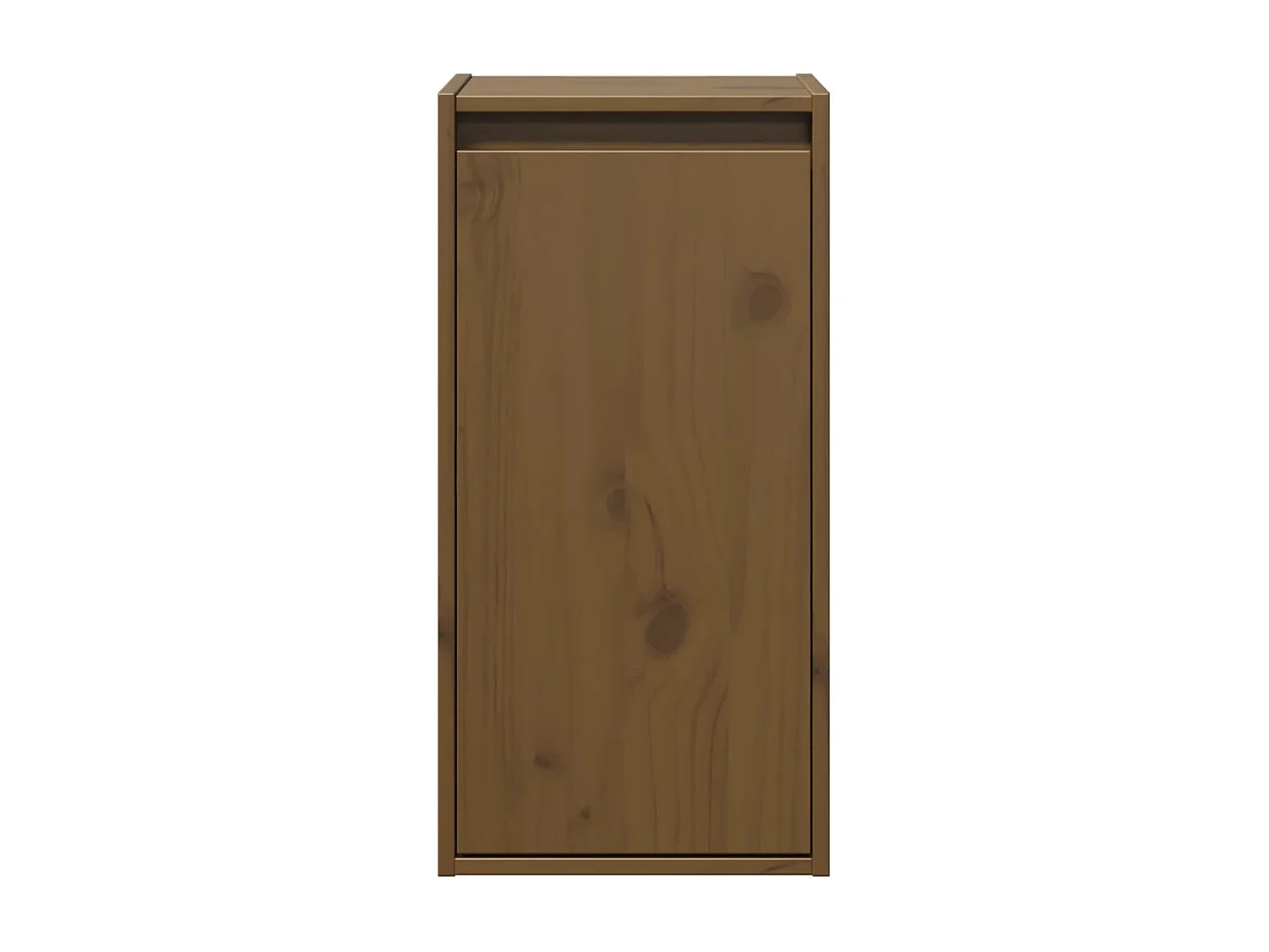 Armario de pared 2 uds madera de pino marrón miel 30x30x60 cm