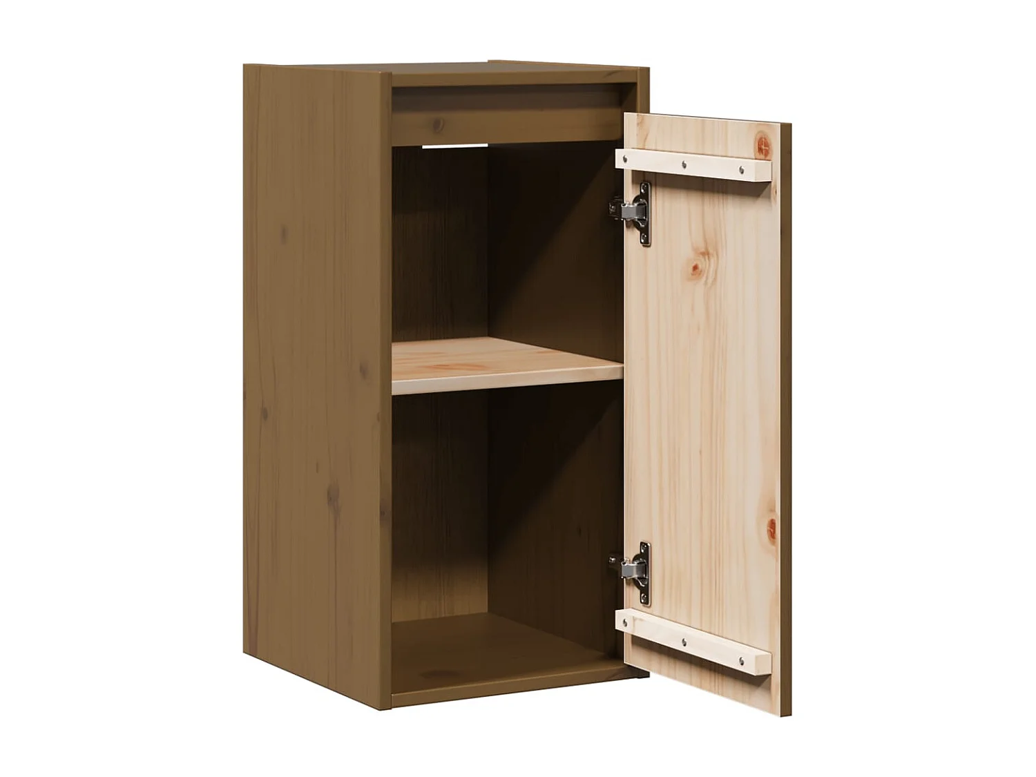 Armario de pared 2 uds madera de pino marrón miel 30x30x60 cm
