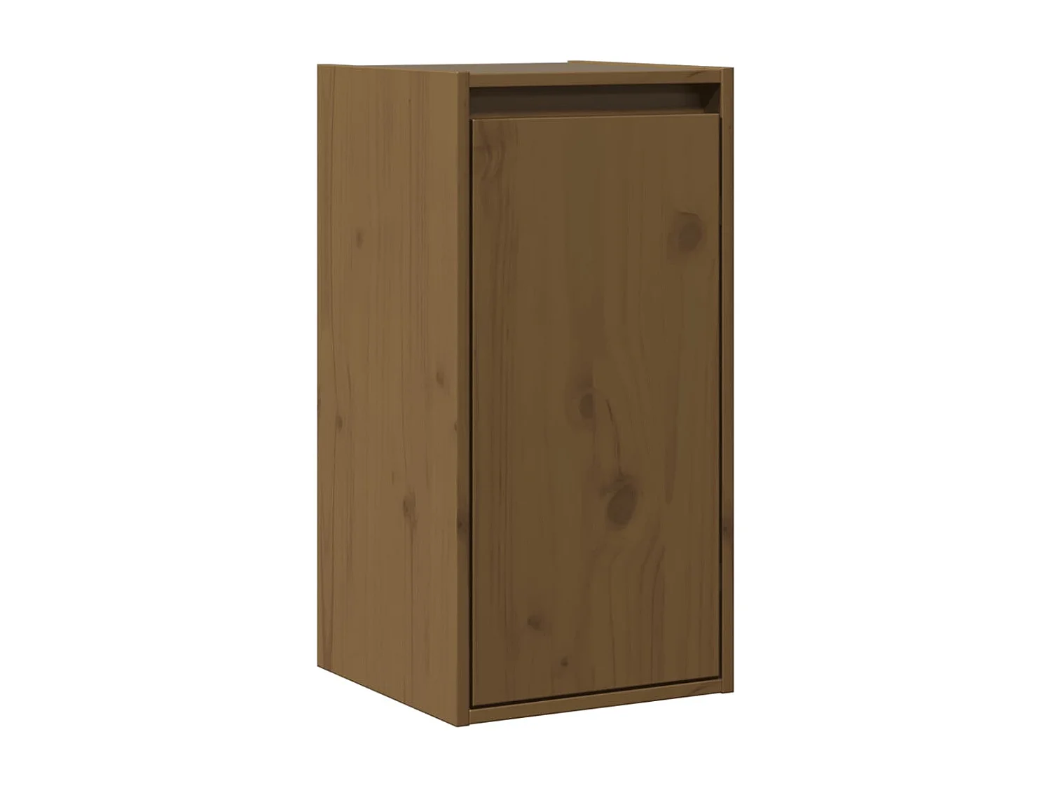 Armario de pared 2 uds madera de pino marrón miel 30x30x60 cm