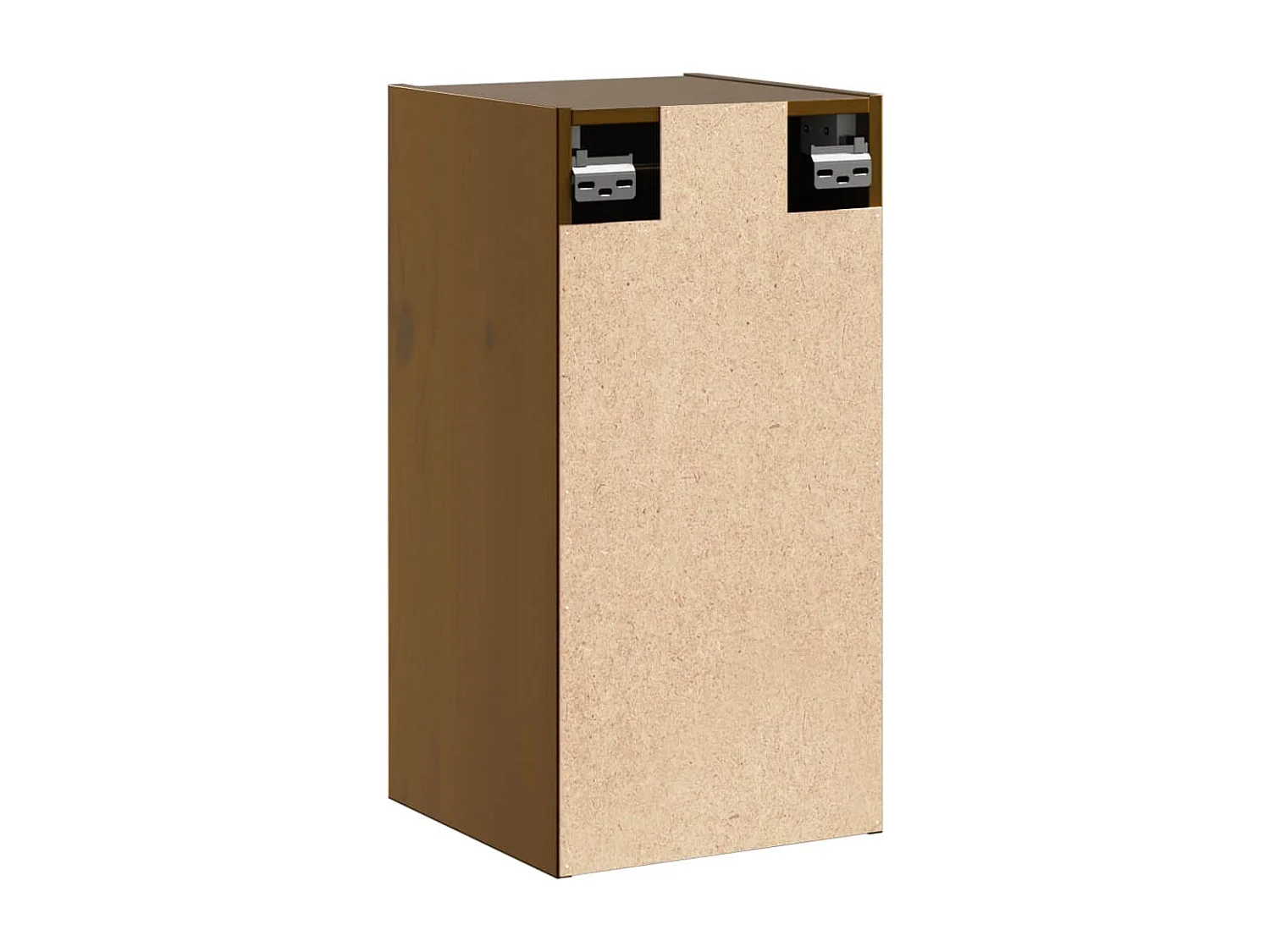 Armario de pared 2 uds madera de pino marrón miel 30x30x60 cm