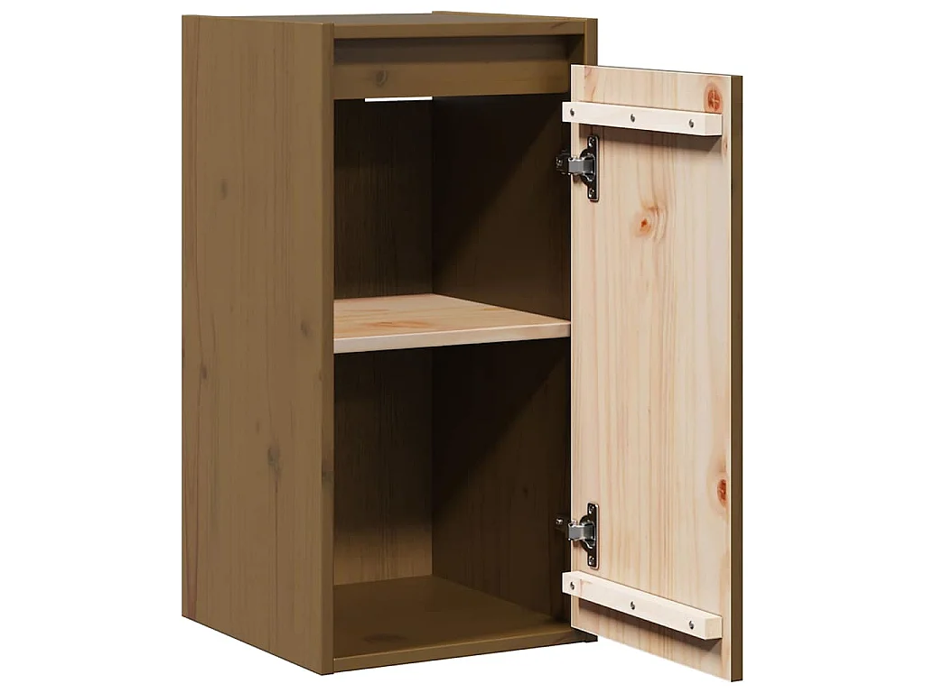 Armoires murales 2pcs Marron miel 30x30x60cm Bois de pin massif