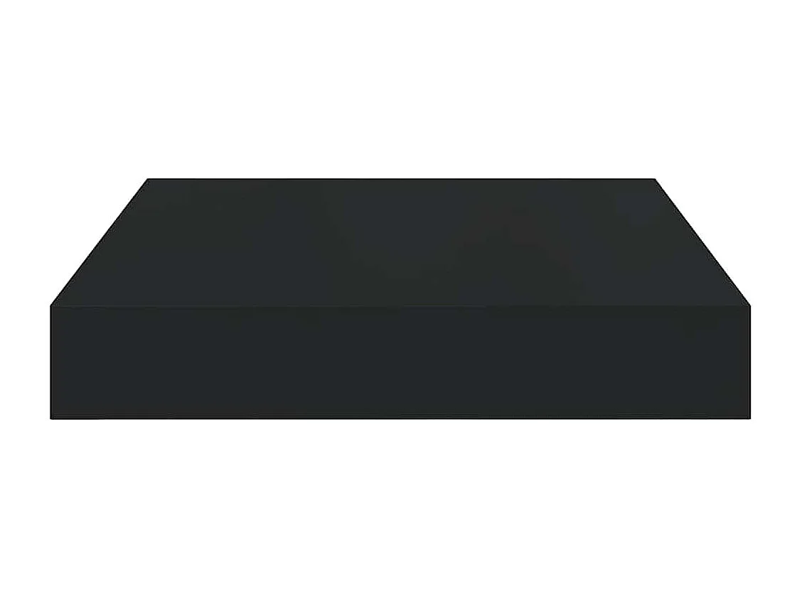Estante flotante de pared MDF negro 23x23,5x3,8 cm