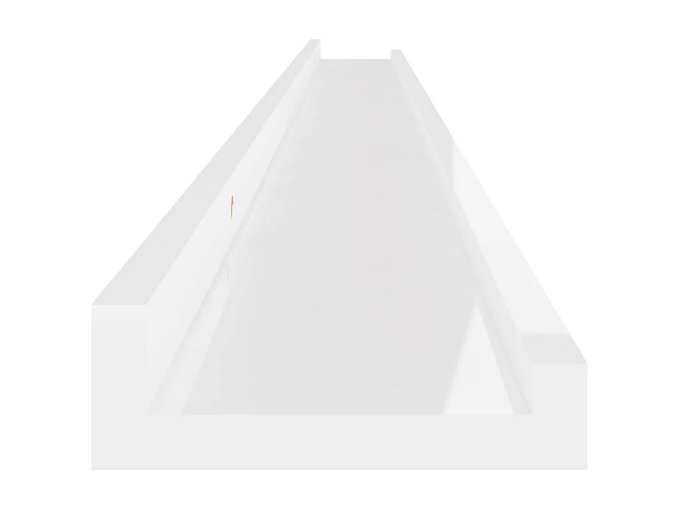 Wandschappen 2 st 115x9x3 cm hoogglans wit