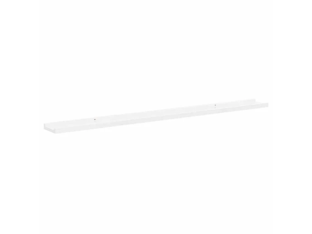 Mensole da Parete 2 pz Bianco Lucido 115x9x3 cm