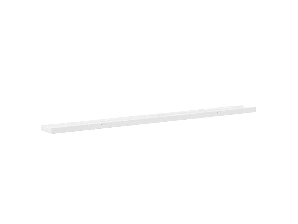 Mensole da Parete 2 pz Bianco Lucido 115x9x3 cm