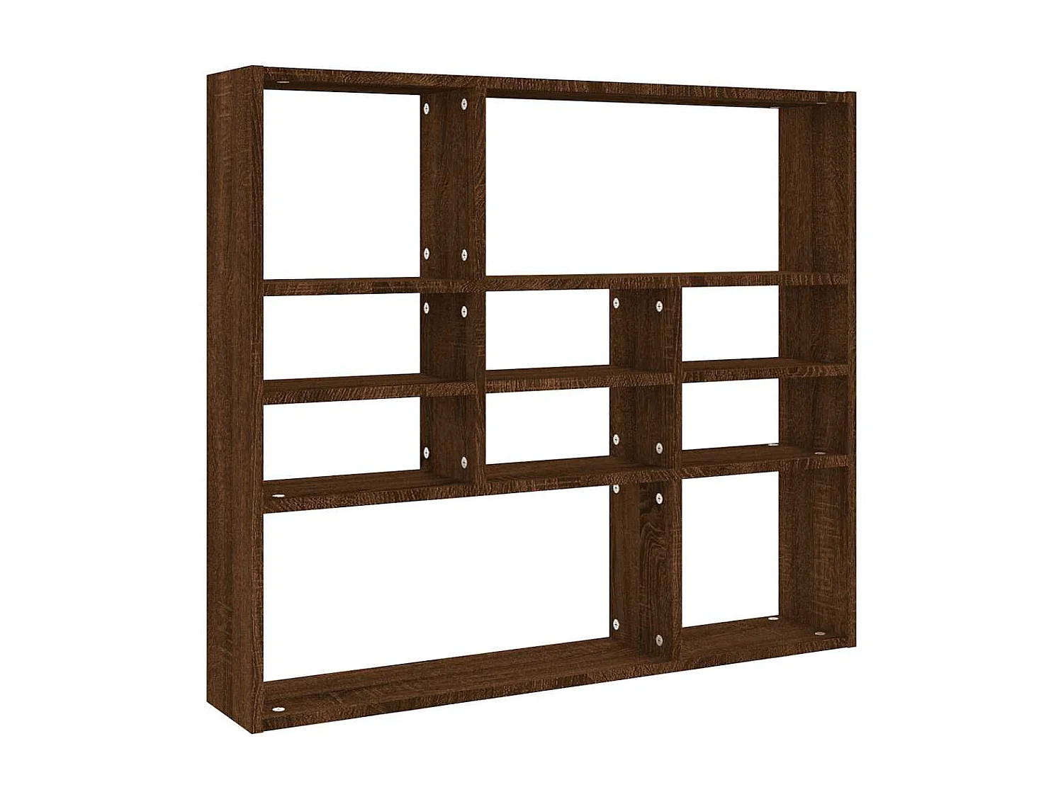 Wandschap 90x16x78 cm bewerkt hout bruin eikenkleur
