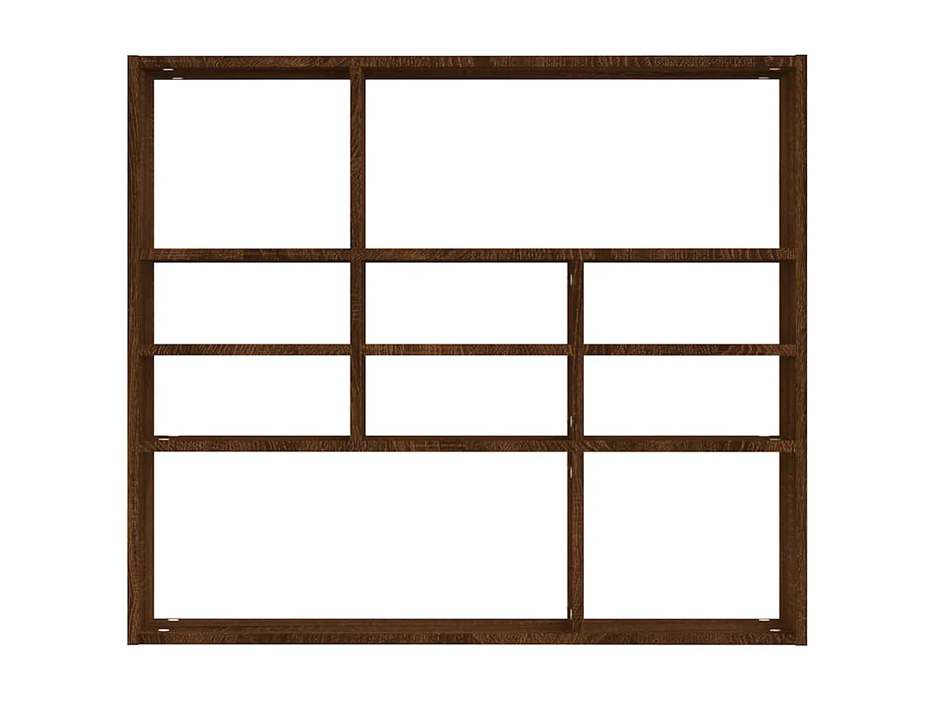 Wandschap 90x16x78 cm bewerkt hout bruin eikenkleur