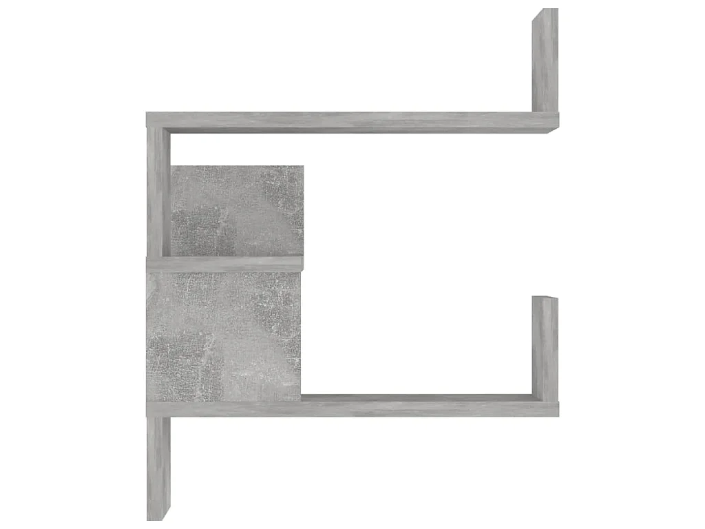 Étagère murale d'angle Gris béton 40x40x50 cm Bois d’ingénierie