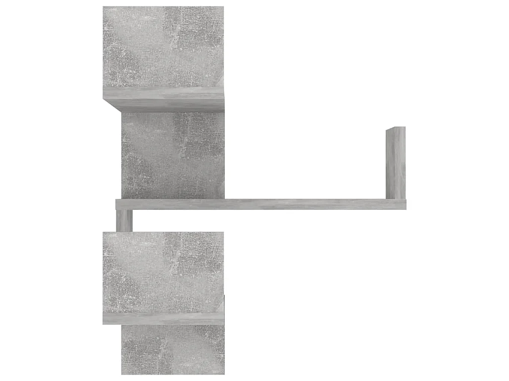 Étagère murale d'angle Gris béton 40x40x50 cm Bois d’ingénierie