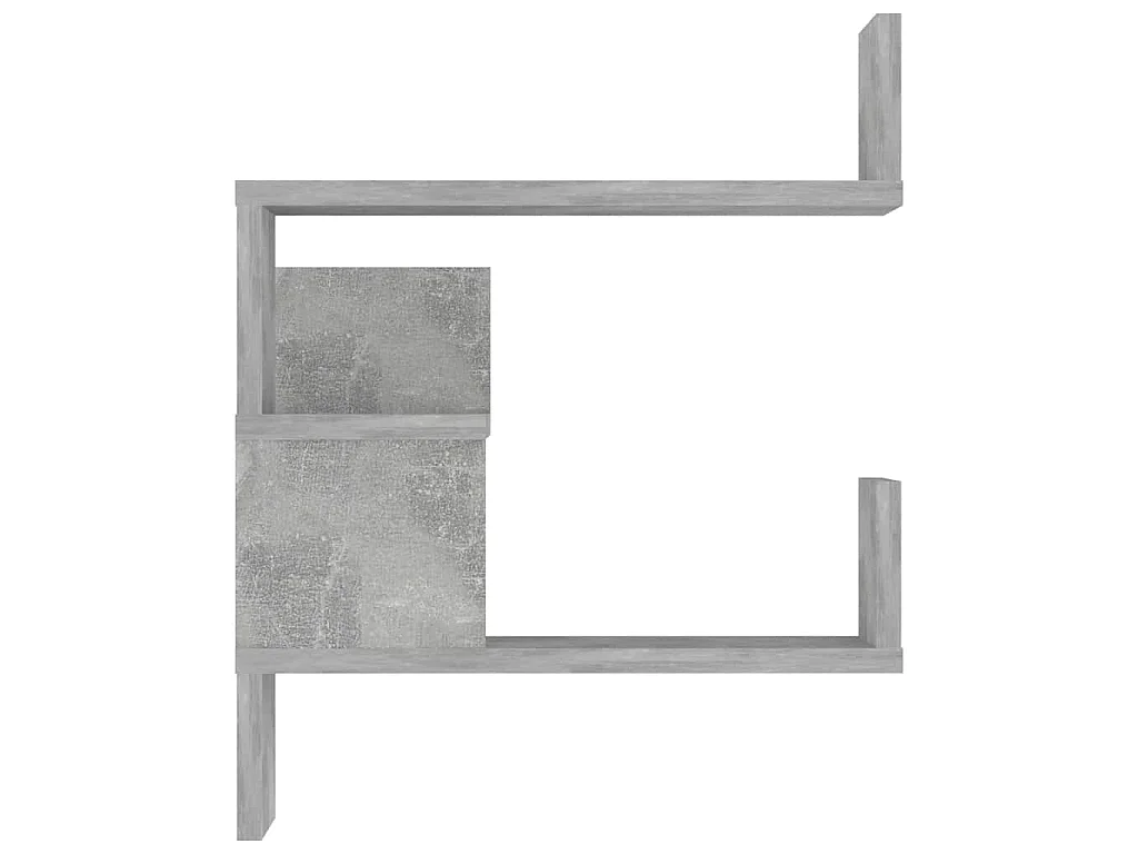 Étagère murale d'angle Gris béton 40x40x50 cm Bois d’ingénierie