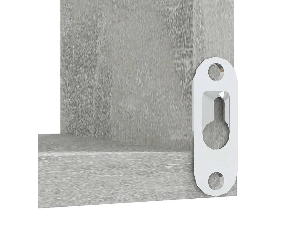 Étagère murale d'angle Gris béton 40x40x50 cm Bois d’ingénierie