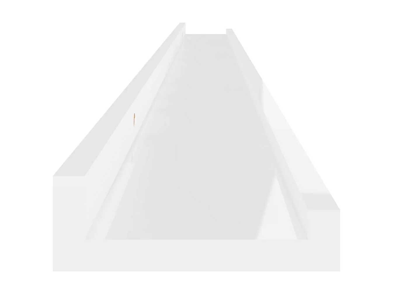 Étagères murales 4 pcs Blanc brillant 115x9x3 cm