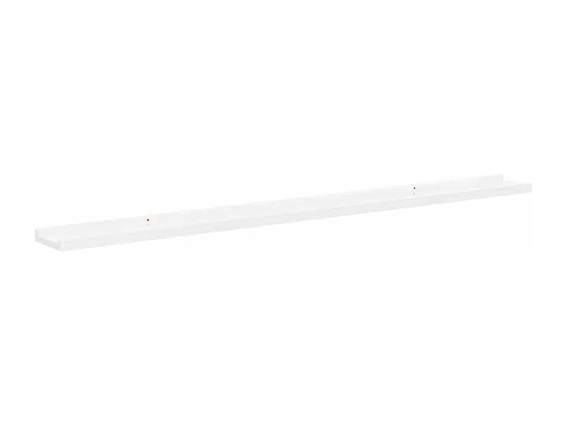 Mensole da Parete 2 pz Bianco Lucido 115x9x3 cm