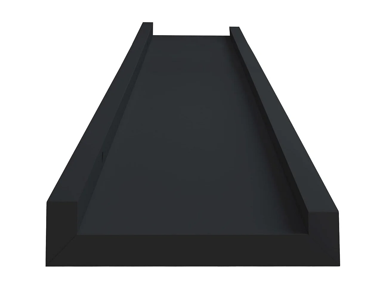 Étagères à rebord pour cadre photo 2 pcs Noir 80x9x3 cm MDF