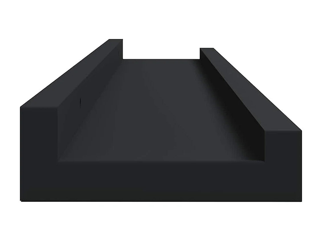 Fotoplanken 2 st 80x9x3 cm MDF zwart