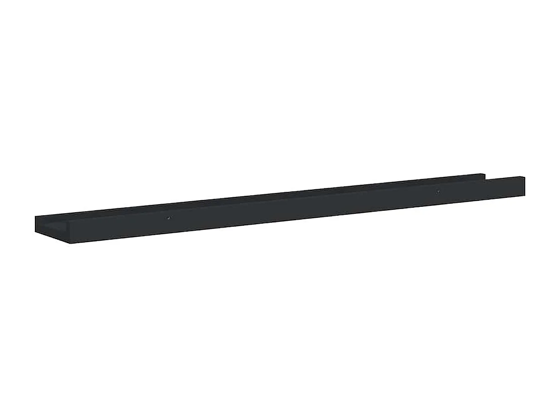 Fotoplanken 2 st 80x9x3 cm MDF zwart