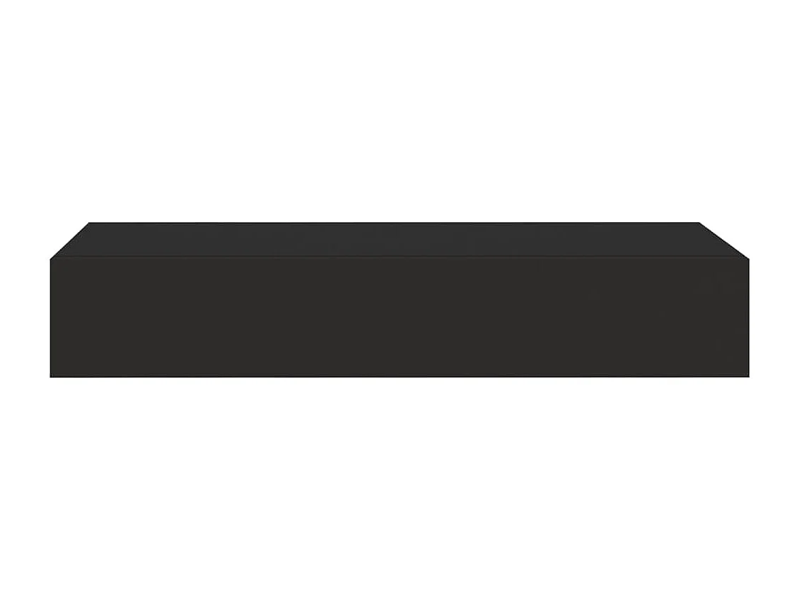 Prateleira de parede com gaveta MDF 60x23,5x10 cm preto