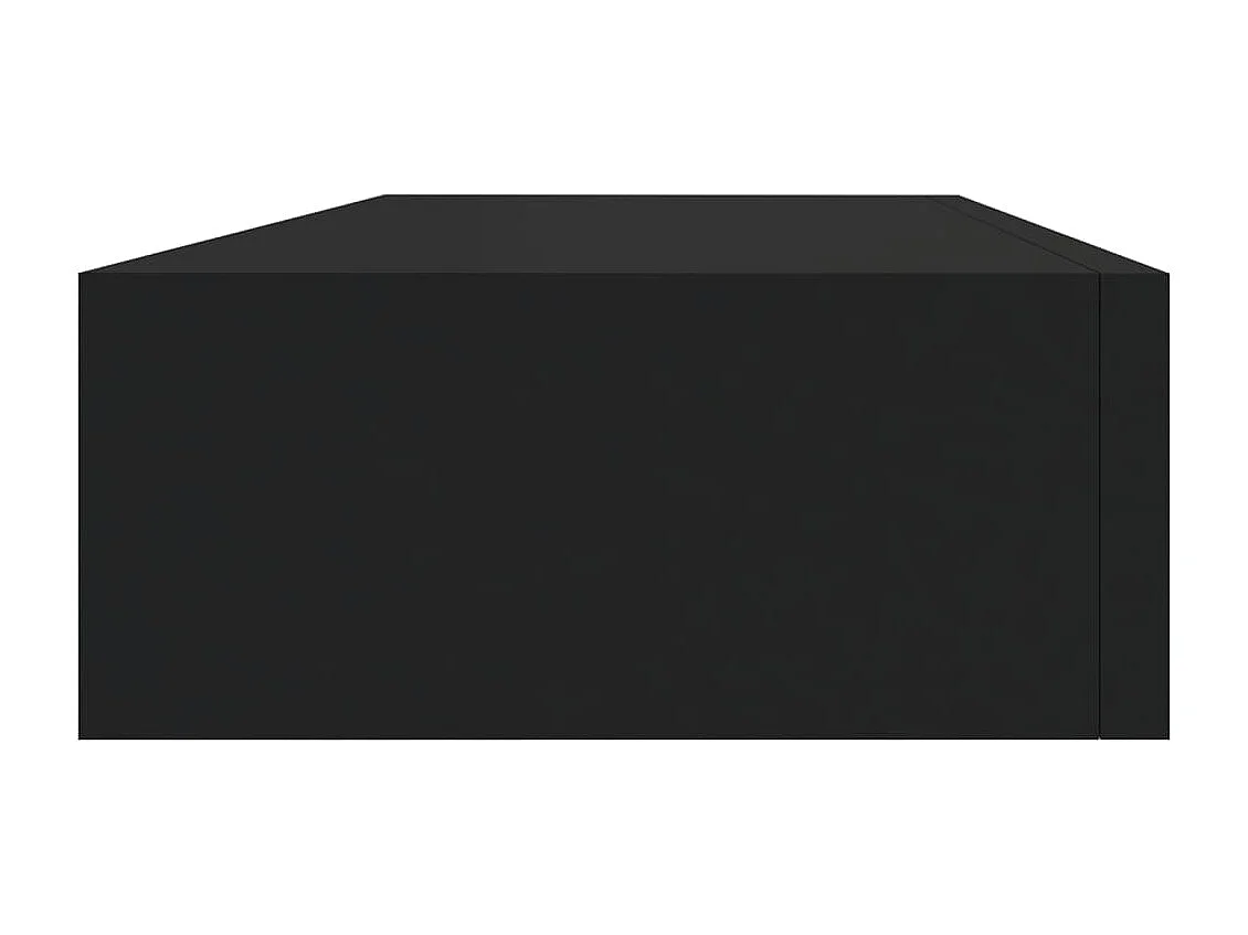 Prateleira de parede com gaveta MDF 60x23,5x10 cm preto