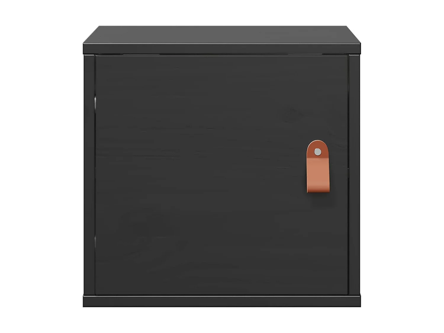 Armoires murales 2 pcs Noir 31,5x30x30 cm Bois de pin massif