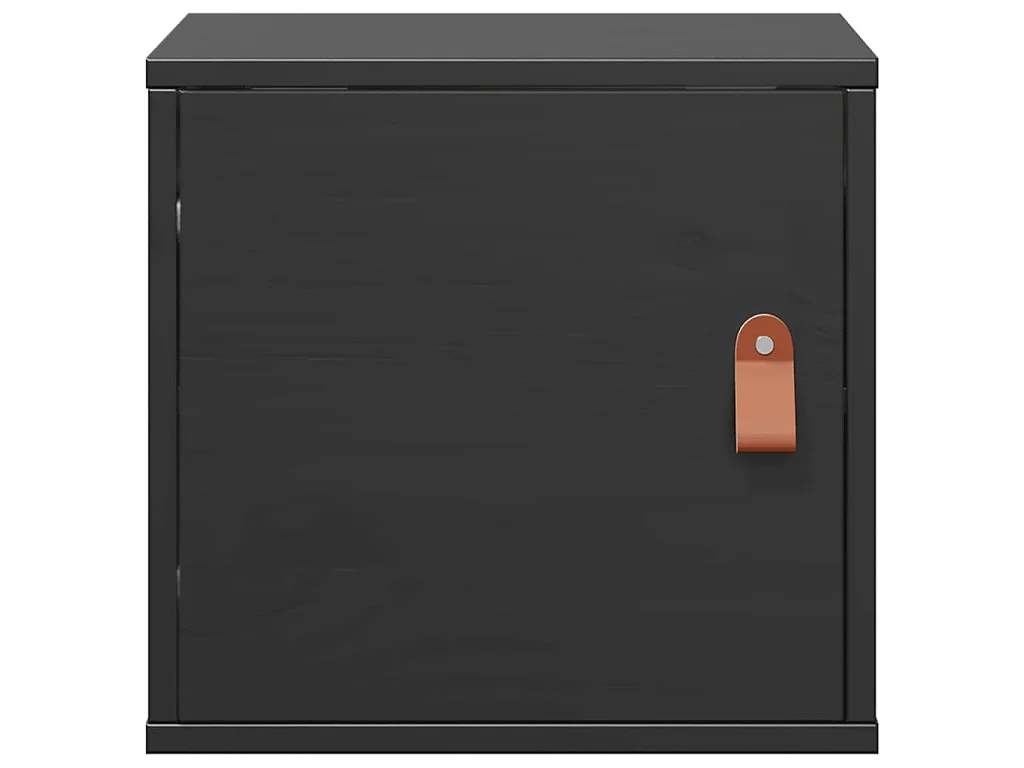 Wandkasten 2 st 31,5x30x30 cm massief grenenhout zwart