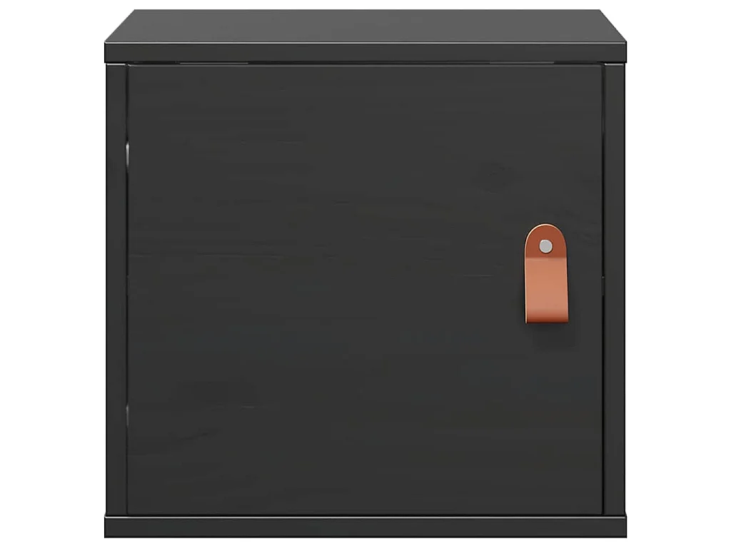 Armoires murales 2 pcs Noir 31,5x30x30 cm Bois de pin massif