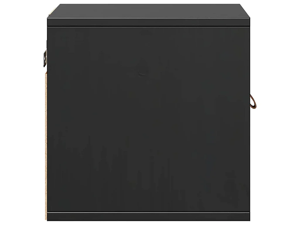 Armoires murales 2 pcs Noir 31,5x30x30 cm Bois de pin massif