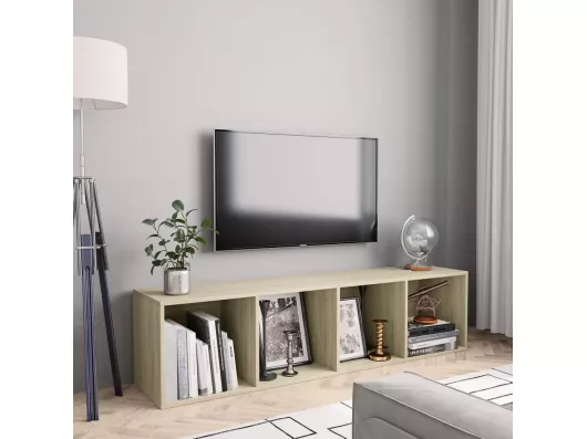 Kauf Unique Bücherregal/TV-Schrank Sonoma-Eiche 143×30×36 cm