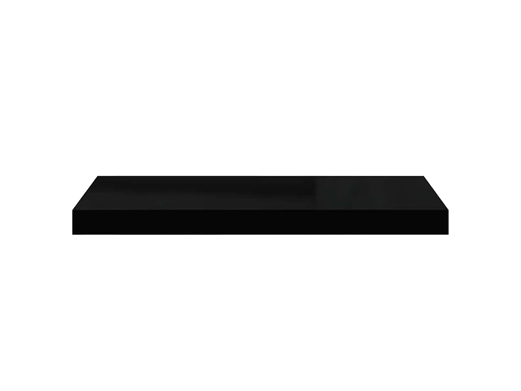 Wandschappen zwevend 4 st 60x23,5x3,8 cm MDF hoogglans zwart