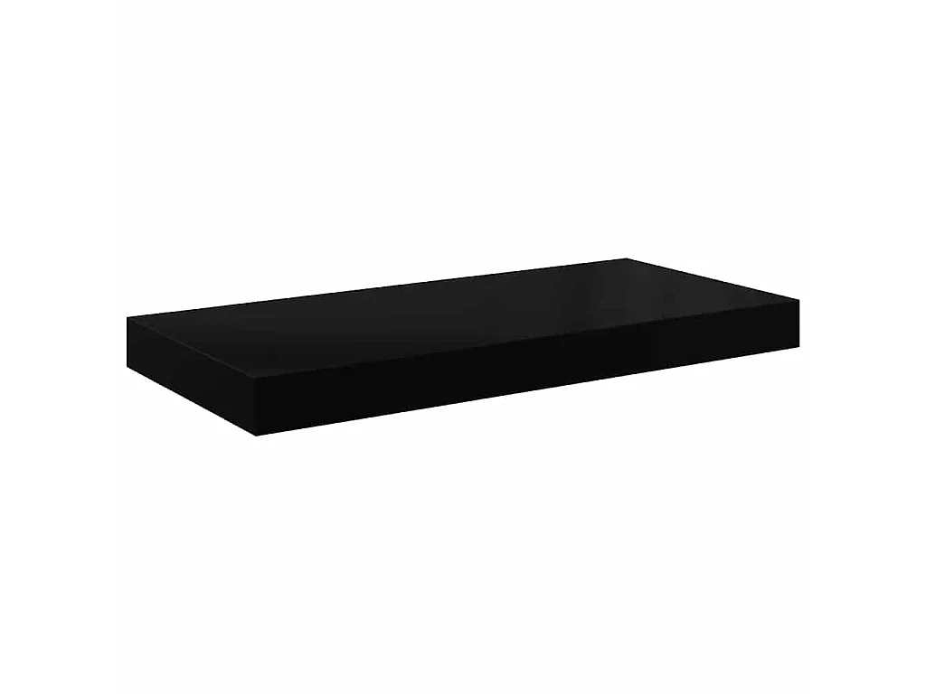 Wandschappen zwevend 4 st 60x23,5x3,8 cm MDF hoogglans zwart