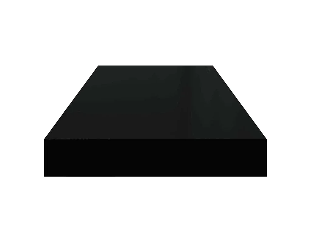 Wandschappen zwevend 4 st 60x23,5x3,8 cm MDF hoogglans zwart