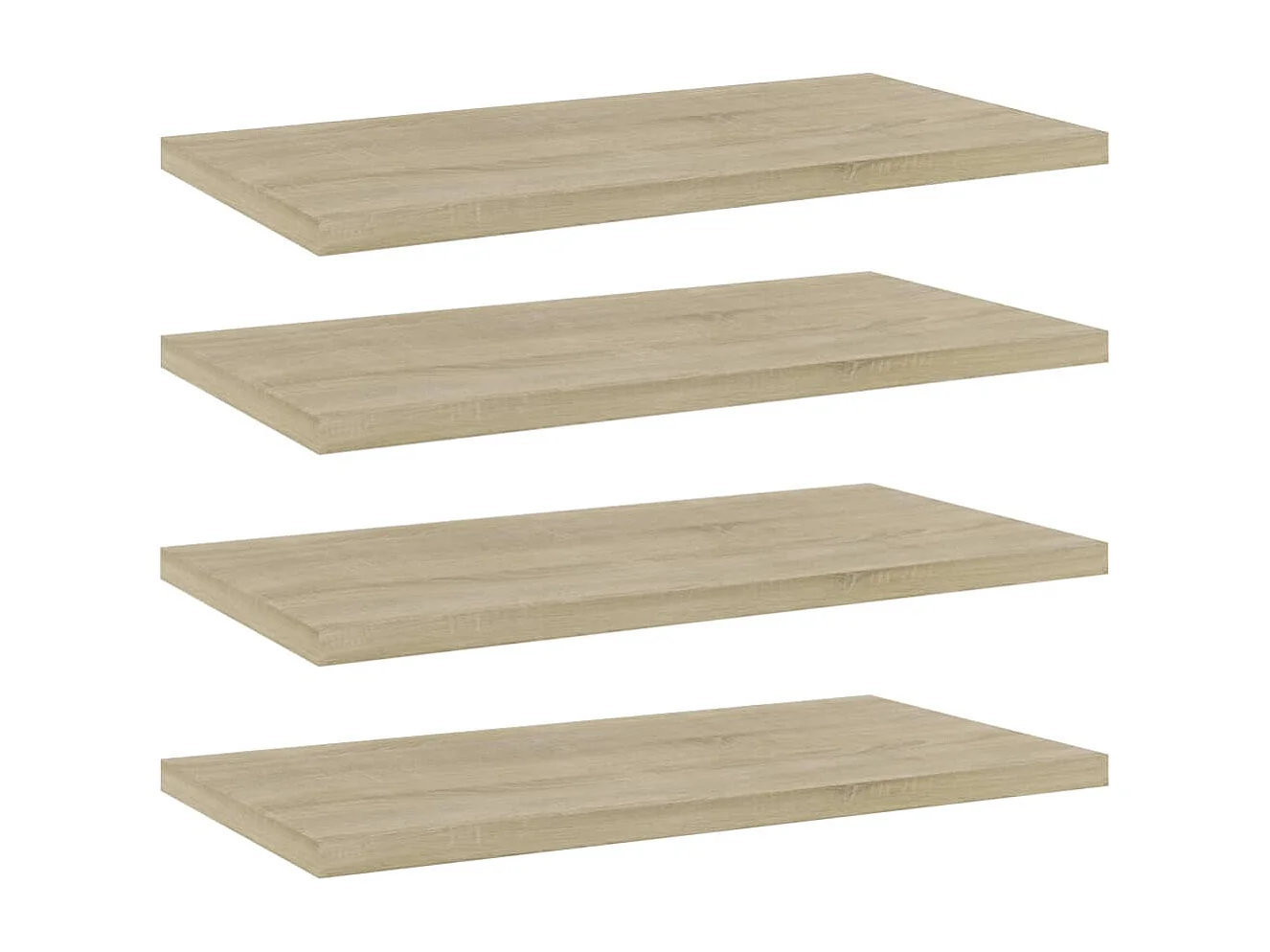 Panneau de bibliothèque 4 pcs chêne sonoma bois d’ingénierie