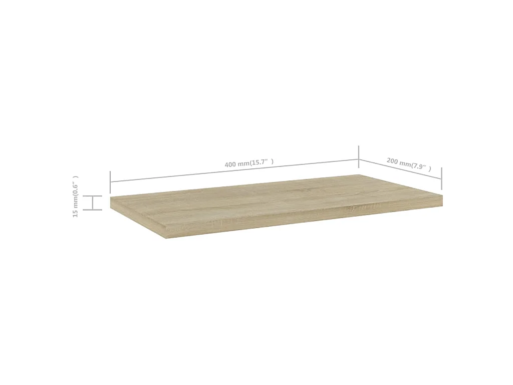 Panneau de bibliothèque 4 pcs chêne sonoma bois d’ingénierie