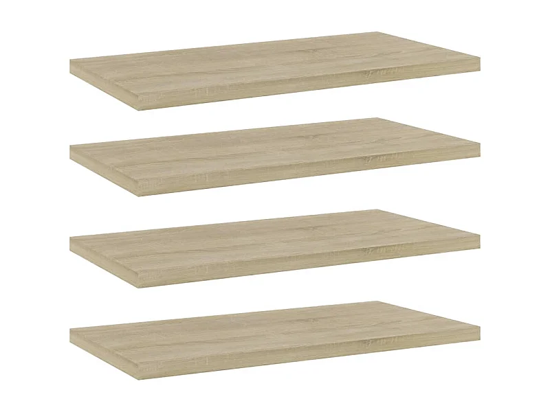 Bücherregal-Bretter 4 Stk. Sonoma-Eiche 40x20x1,5 cm