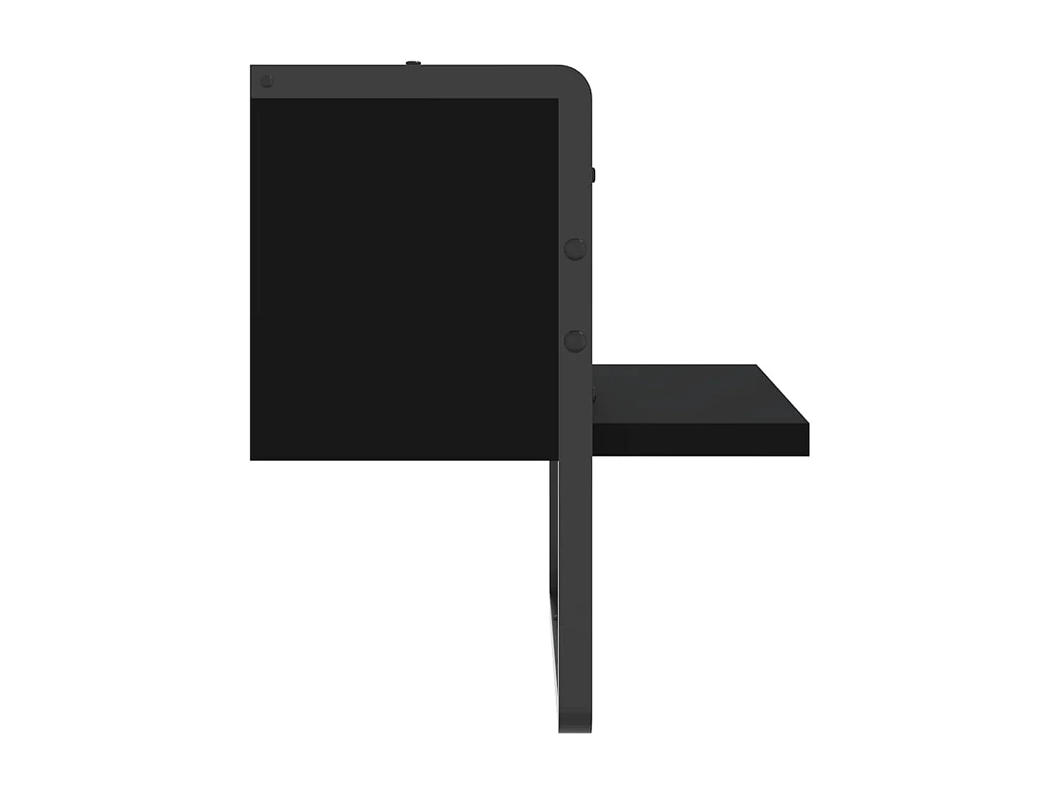 Étagère murale avec barre noir 30x25x30 cm