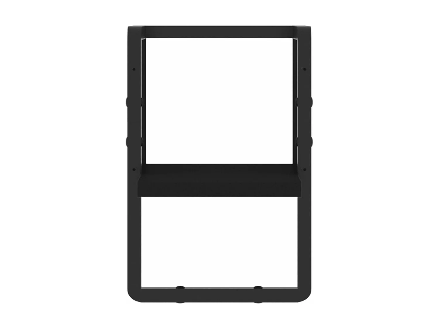 Wandregal mit Stange Schwarz 20x25x30 cm