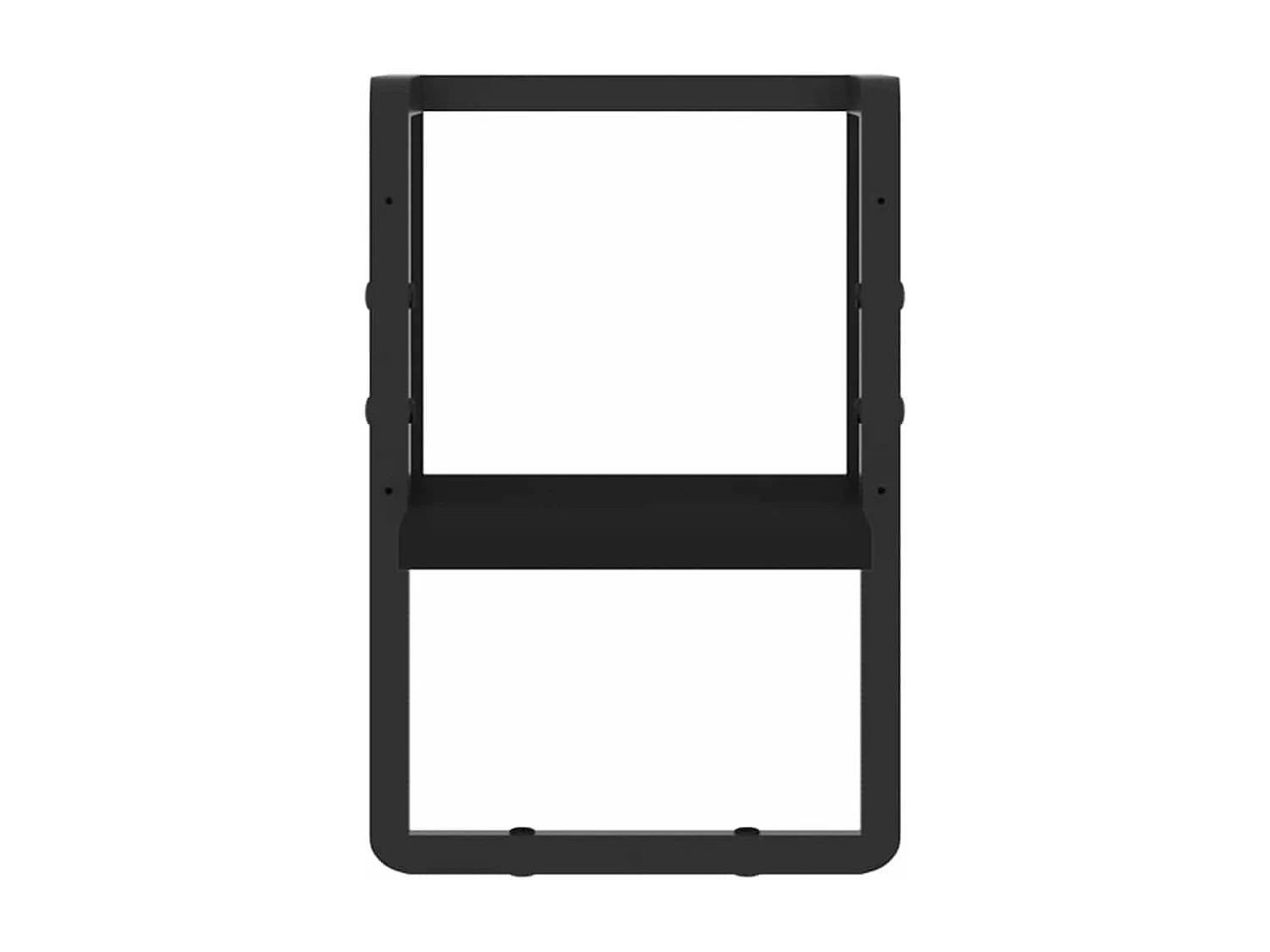 Wandschap met stang 20x25x30 cm zwart