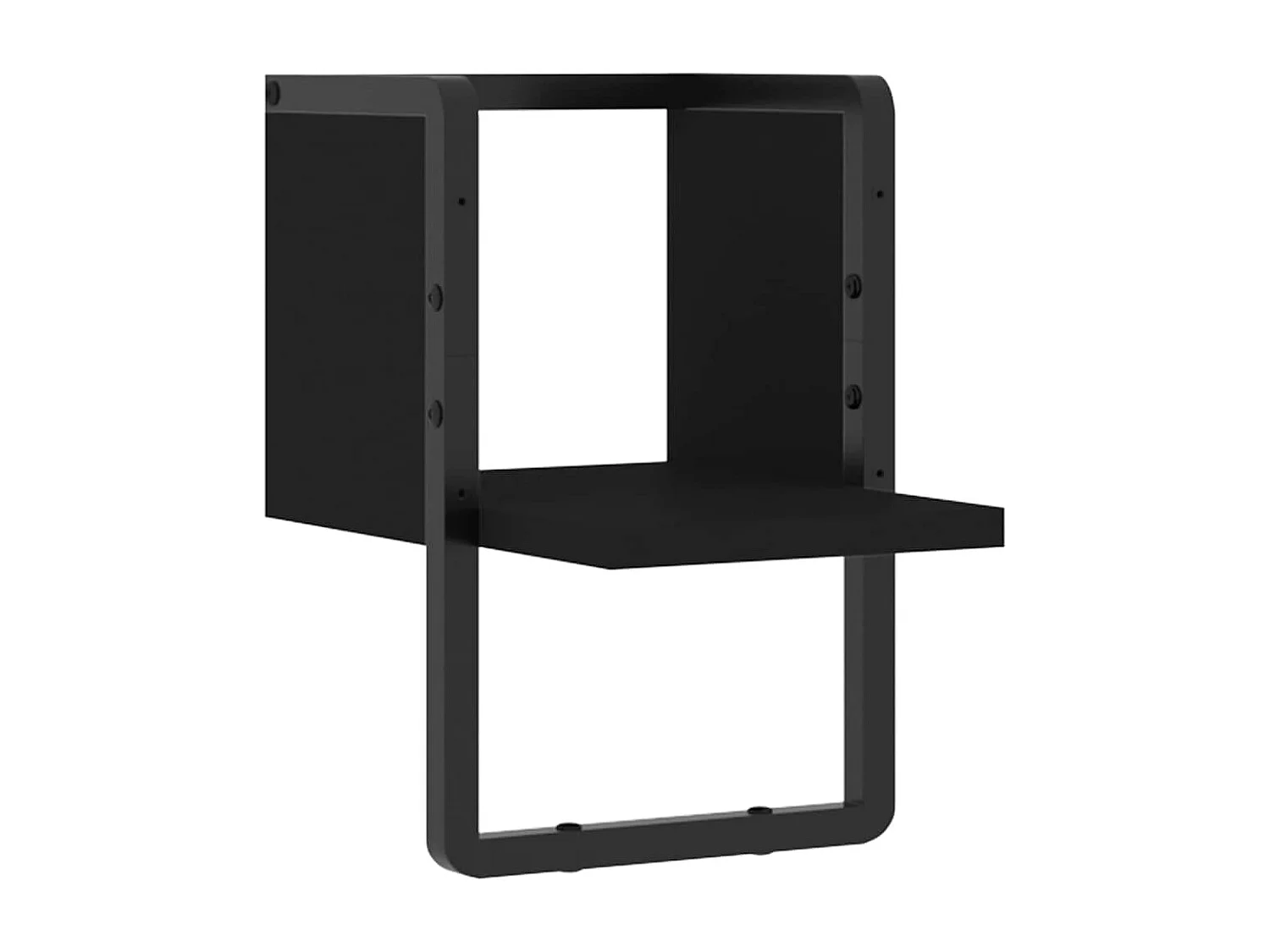 Étagère murale avec barre noir 20x25x30 cm