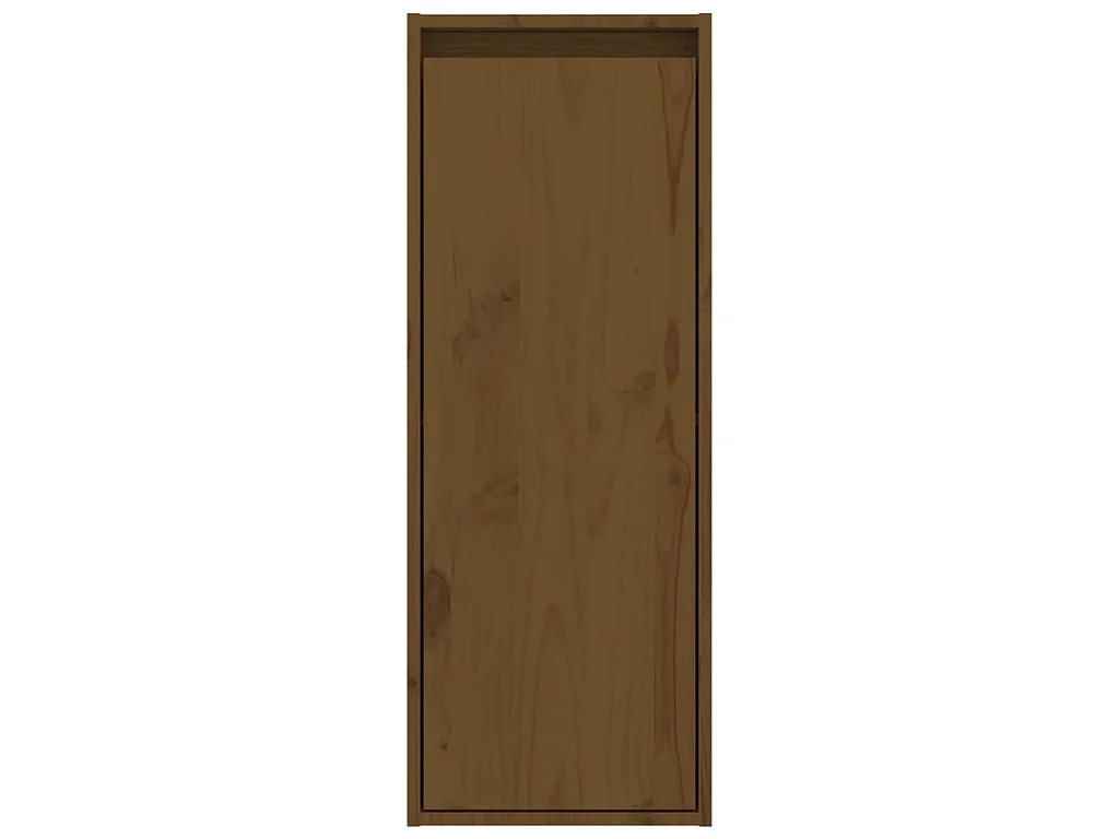 Armario de pared 2 uds madera de pino marrón miel 30x30x80 cm