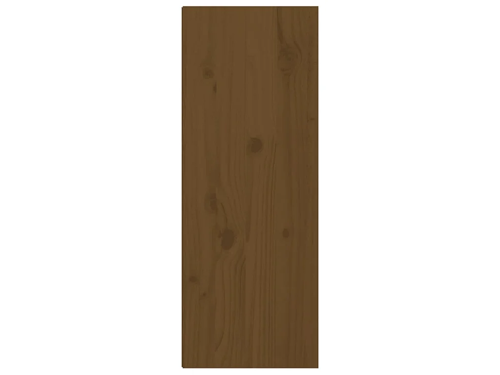 Armario de pared 2 uds madera de pino marrón miel 30x30x80 cm