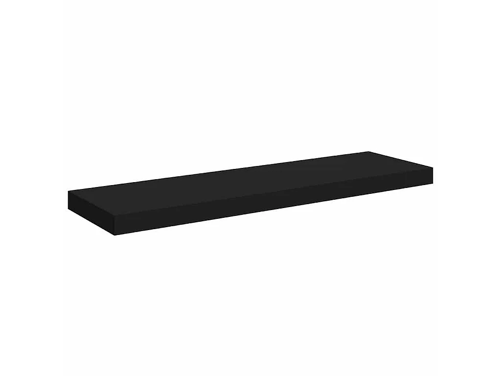 Scaffale a Parete Nero 80x23,5x3,8 cm in MDF