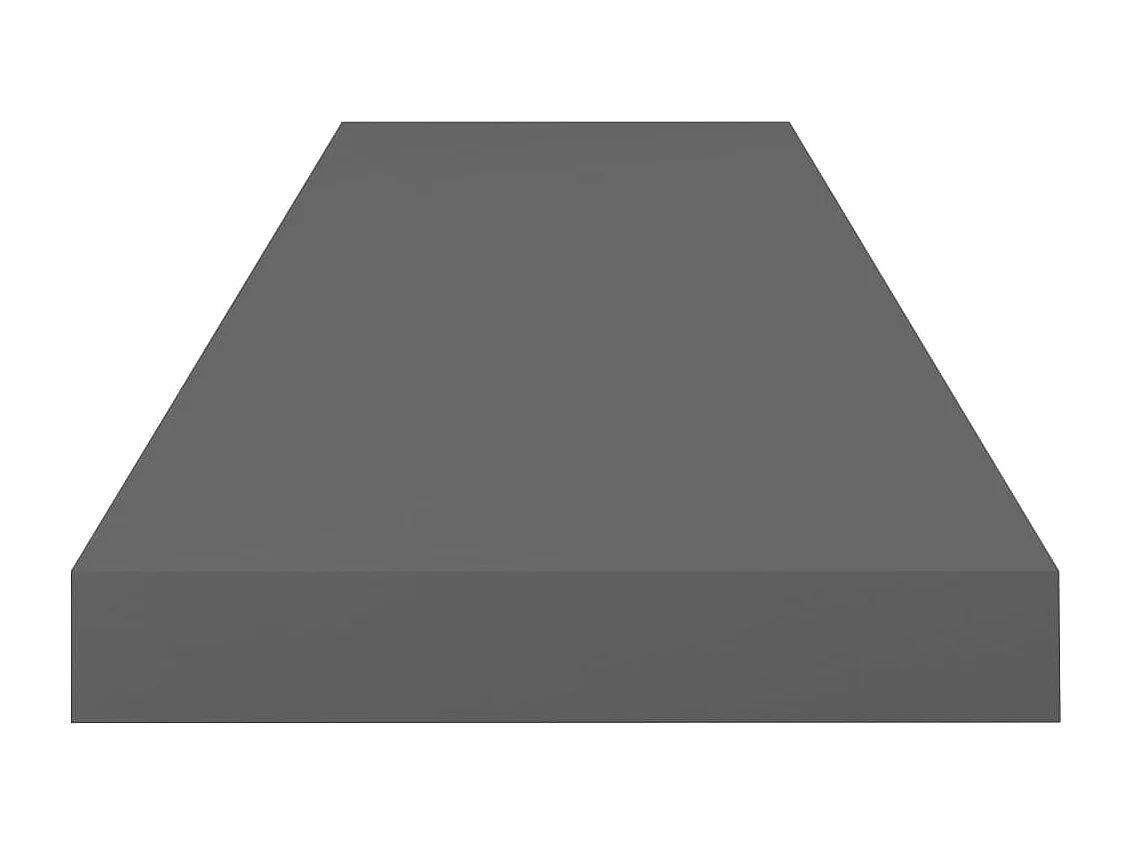 Scaffali a Parete 4 pz Grigio Lucido 80x23,5x3,8 cm in MDF