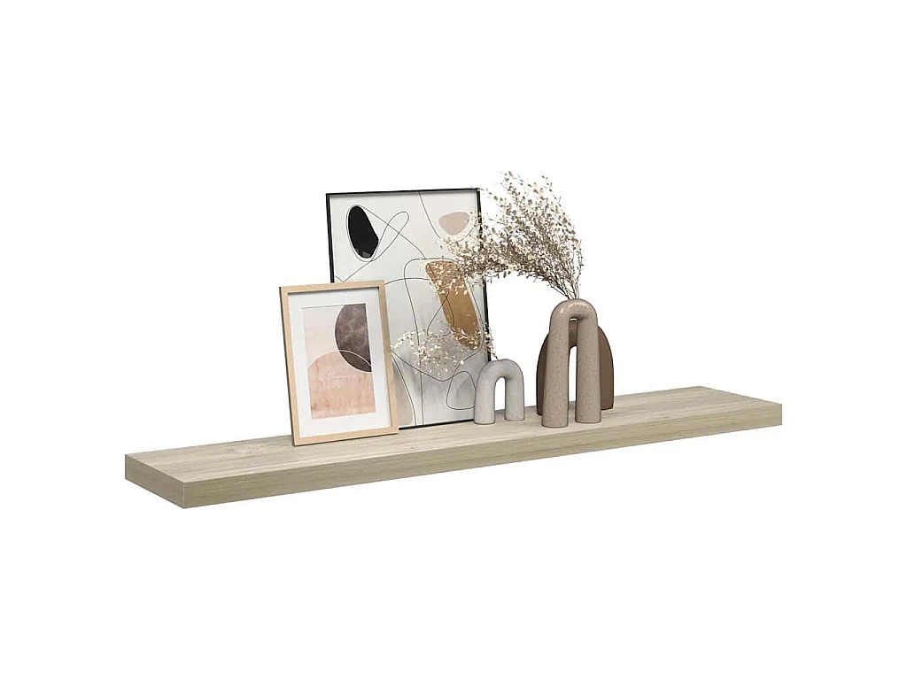 Étagère flottante murale chêne 120x23,5x3,8 cm MDF