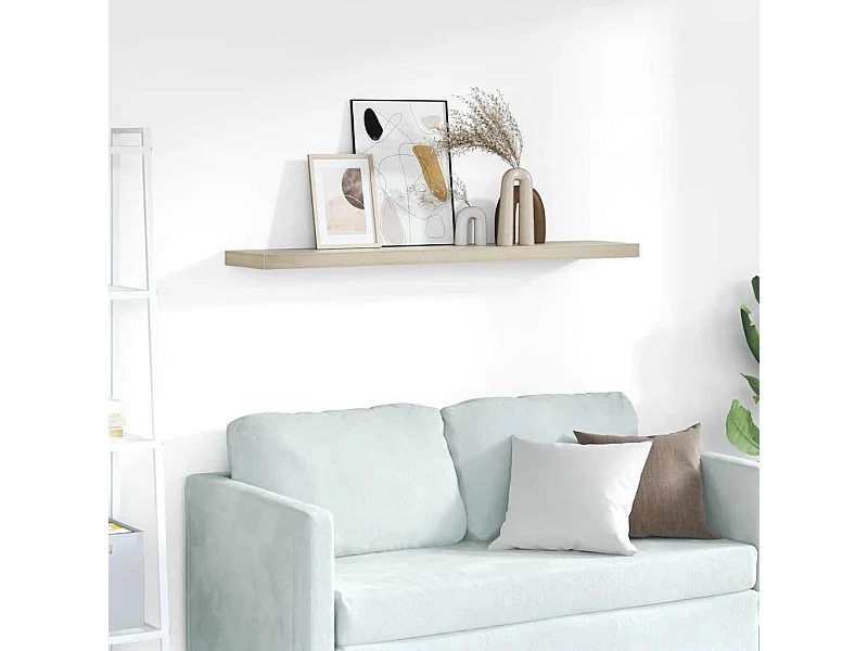 Étagère flottante murale chêne 120x23,5x3,8 cm MDF