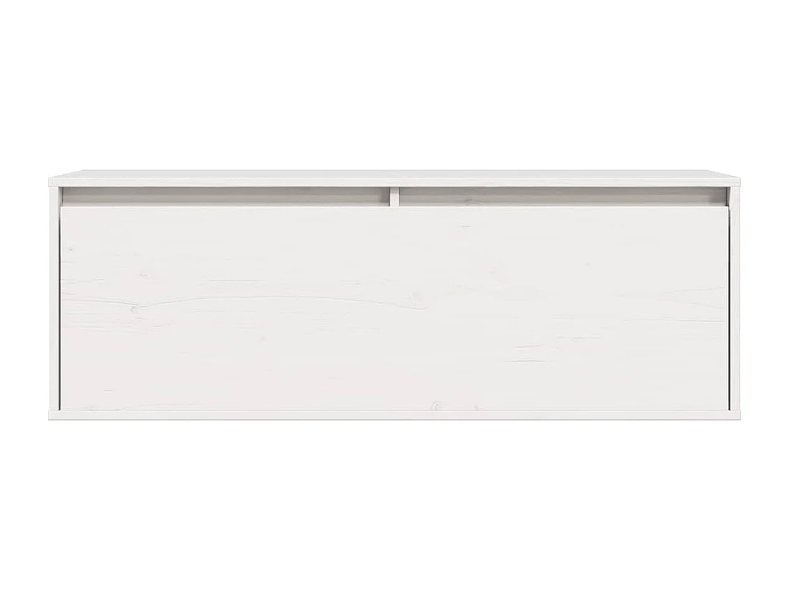 Armoire murale Blanc 100x30x35 cm Bois de pin massif
