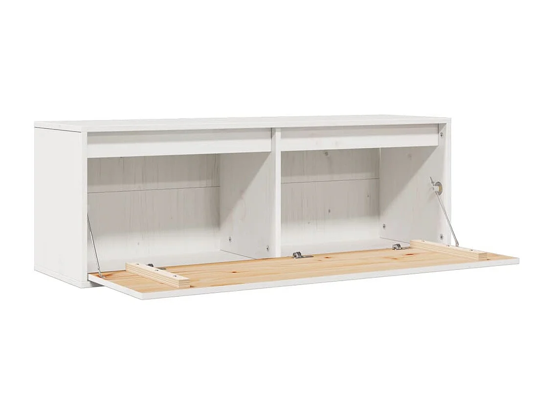 Armoire murale Blanc 100x30x35 cm Bois de pin massif