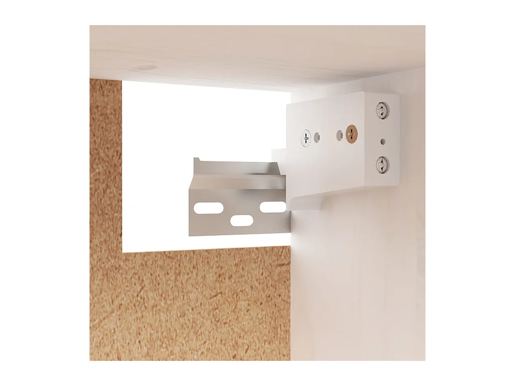 Armoire murale Blanc 100x30x35 cm Bois de pin massif