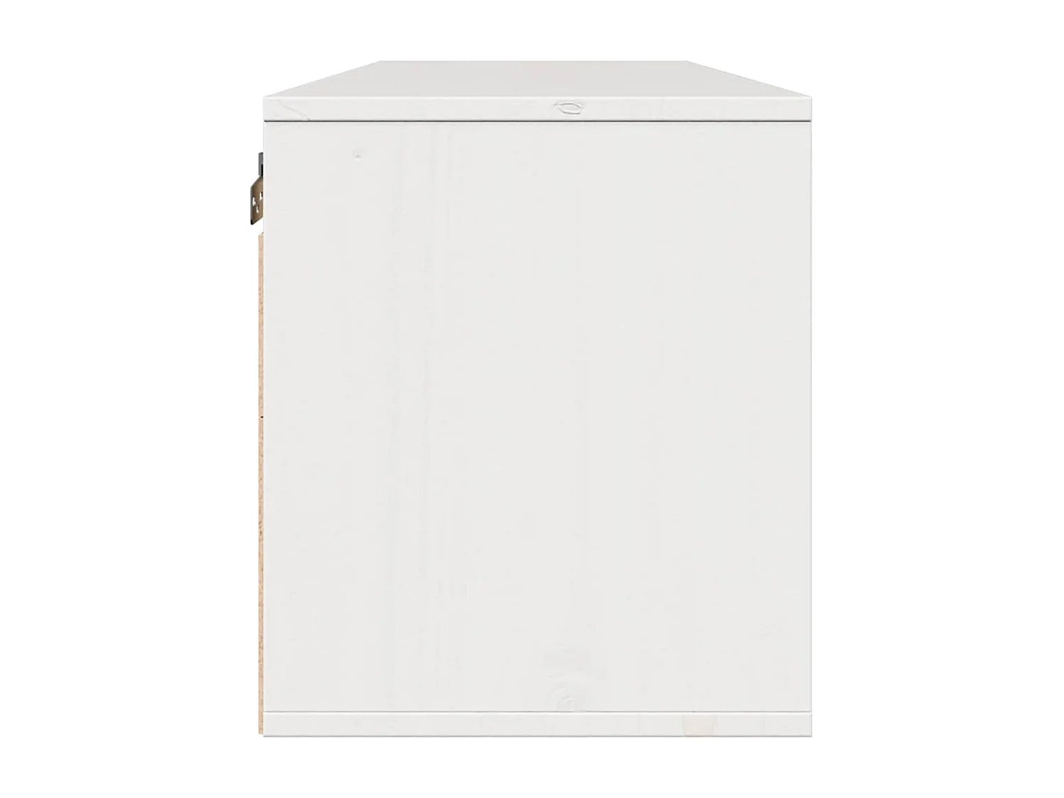 Wandschrank Weiß 100x30x35 cm Massivholz Kiefer